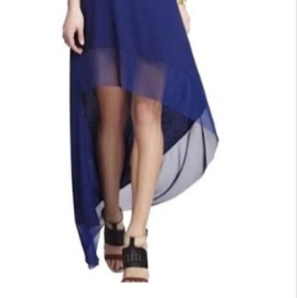 BCBGMaxazria Blue Kendall Asymmetrical dress - Picture 4 of 7